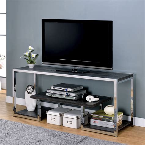 tv stand with metal base